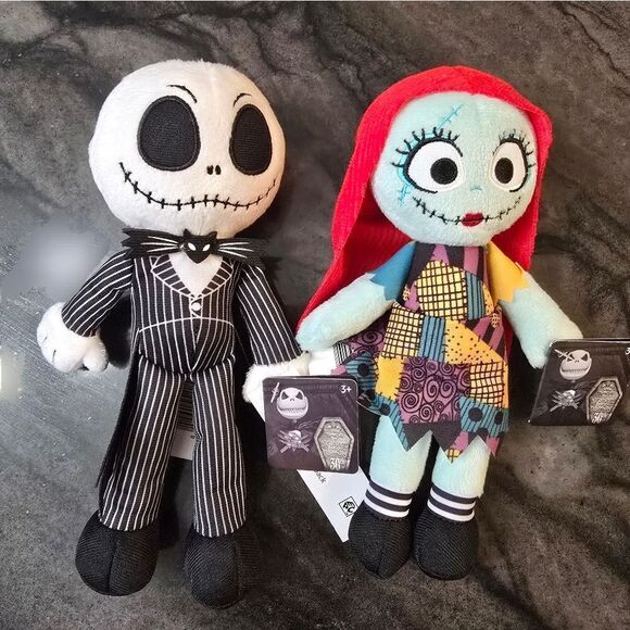 Disney Tim Burton's The Nightmare Before Christmas Small Plush 2-Pack Bundle - Picture 1 of 10